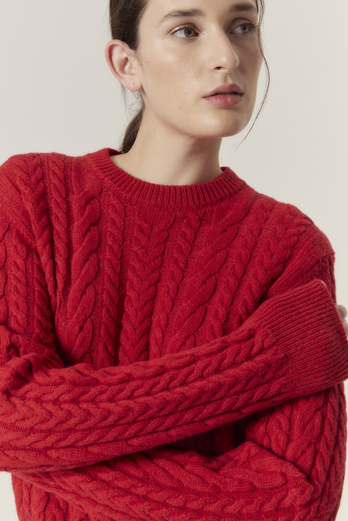 1SWEATER-TRENZAS-ROJO_1776.jpg Sweater Trenzas - Imagen 1